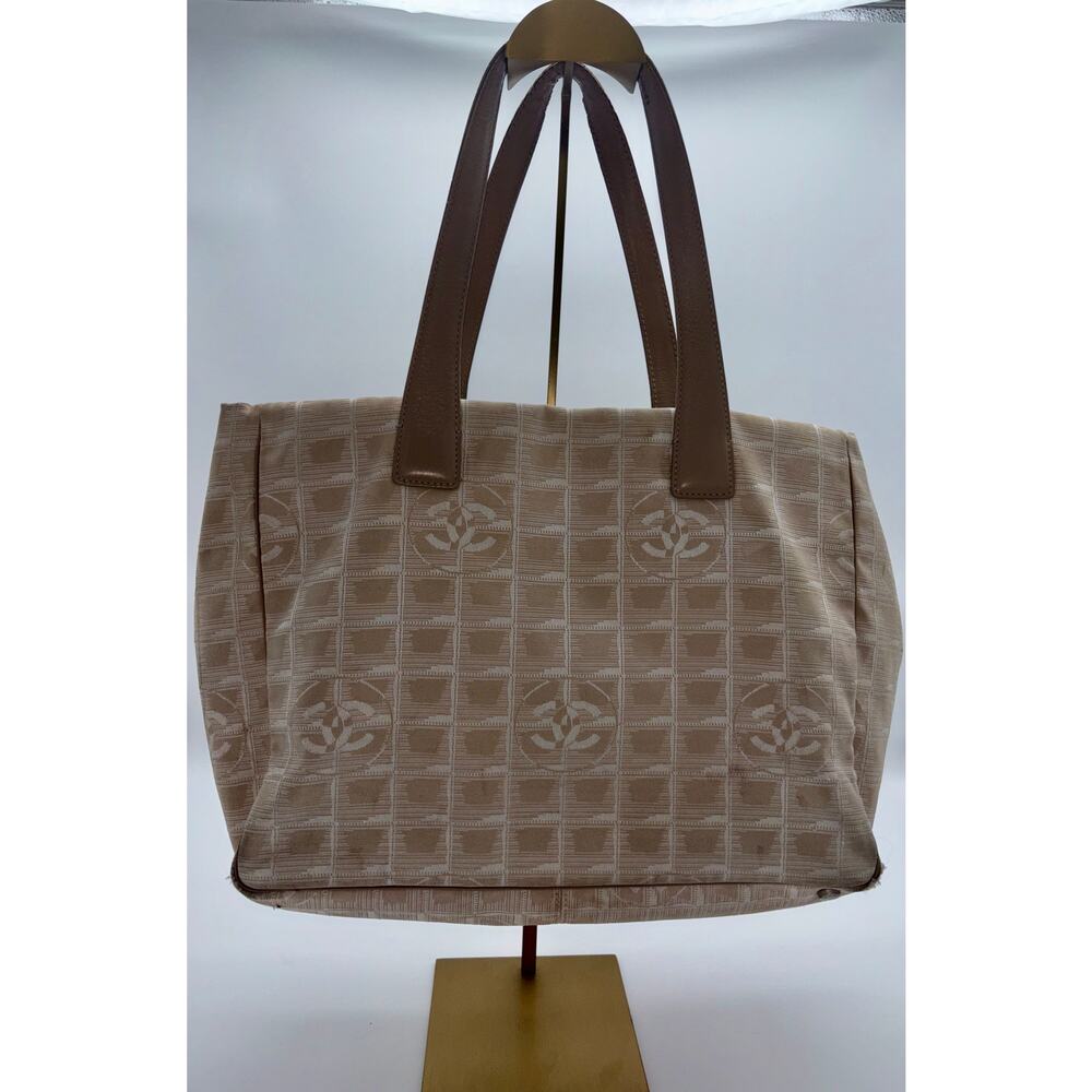 Chanel Beige Nylon Travel Line Tote Vintage 2003-2004